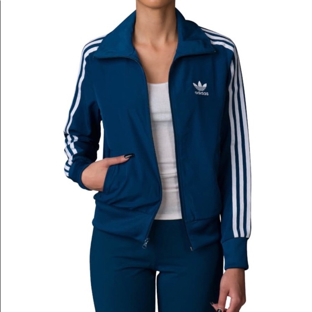 Adidas firebird track jacket back hit trefoil